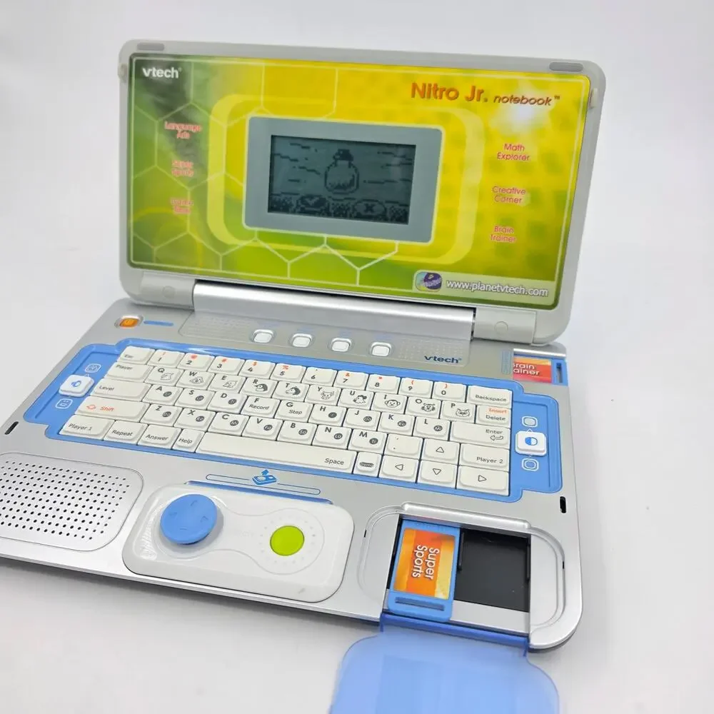VTech Nitro Jr. Notebook Electronic Learning System Brain Trainer Super Sports